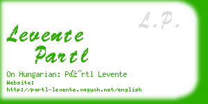 levente partl business card